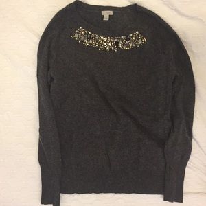 Halogen Cashmere Sweater with beading